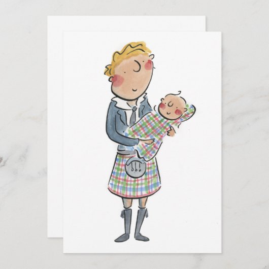 Schotse vader kaart (Voorkant / Achterkant)