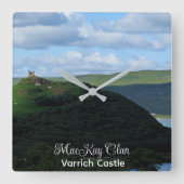 Schotse Varrich Castle MacKay Clan Vierkante Klok (Voorkant)
