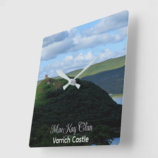 Schotse Varrich Castle MacKay Clan Vierkante Klok (Hoek)