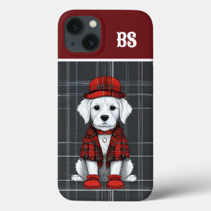 Schotse verhuurder hond in kilt en pet Case-Mate iPhone case