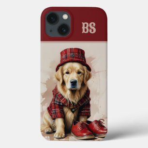 Schotse verhuurder hond in kilt en pet Case-Mate iPhone case