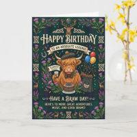 Schotse verjaardag met Highland-koe