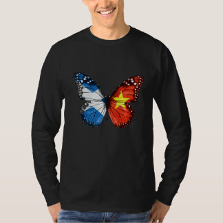 Schotse Vietnamese vlag Butterfly T-shirt