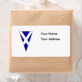 Schotse vlag als bundeldriehoek etiket (Insitu)