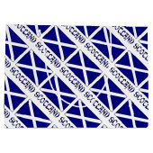 Schotse vlag betegelde zwarte personalisatie groot cadeauzakje (Achterkant)