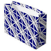 Schotse vlag betegelde zwarte personalisatie groot cadeauzakje (Achterkant Gekanteld)