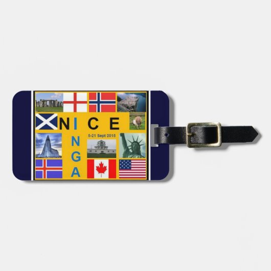 Schotse vlag blauw bagagelabel (Voorkant horizontaal)