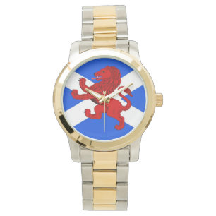 Schotse vlag bonnie blauwe leeuw overweldigd horloge