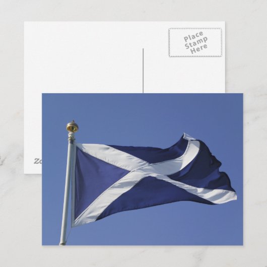 Schotse vlag briefkaart (Voorkant / Achterkant)