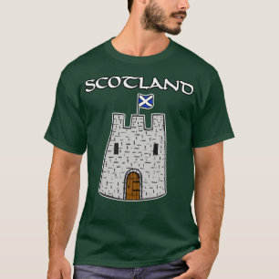 Schotse vlag Castle Scotland St Andrews Day T-shirt