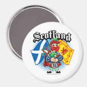 Schotse vlag en Piper Magneet (Voorkant / Achterkant)