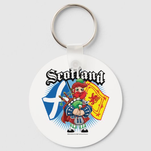 Schotse vlag en Piper Sleutelhanger (Voorkant)