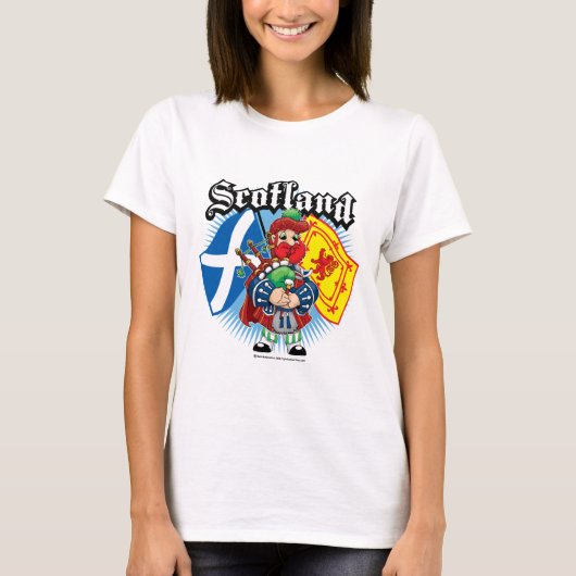 Schotse vlag en Piper T-shirt (Voorkant)