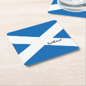 Schotse vlag en Schotland Land Patriots/sportfans Kartonnen Onderzetters (Schuin)