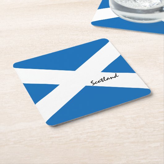 Schotse vlag en Schotland Land Patriots/sportfans Kartonnen Onderzetters (Schuin)