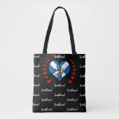 Schotse vlag en Schotse mode voor het hart van de  Tote Bag (Voorkant)