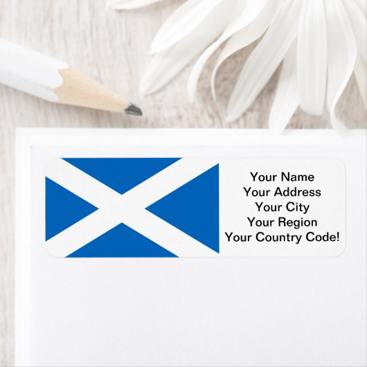 Schotse vlag etiket (Insitu)