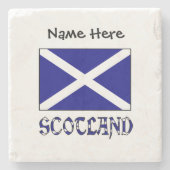 Schotse vlag gepersonaliseerd stenen onderzetter (Voorkant)