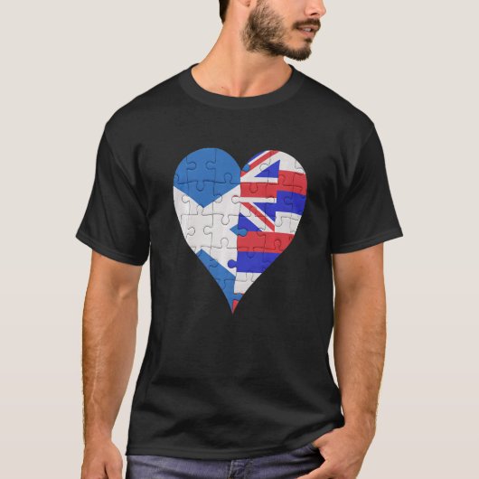Schotse vlag Heart T-shirt (Voorkant)