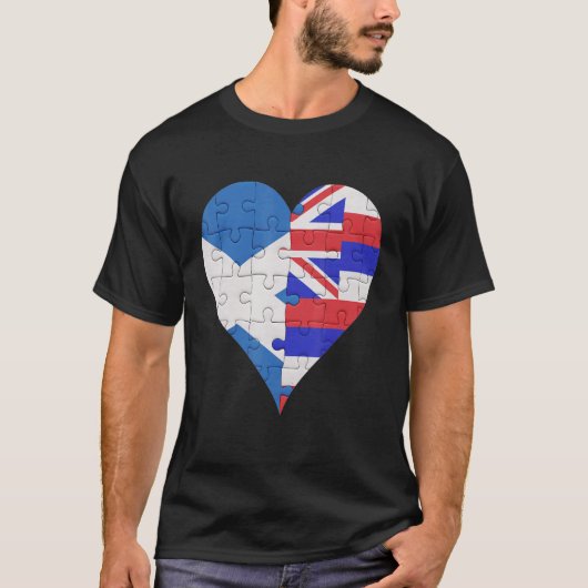 Schotse vlag Heart T-shirt (Voorkant)