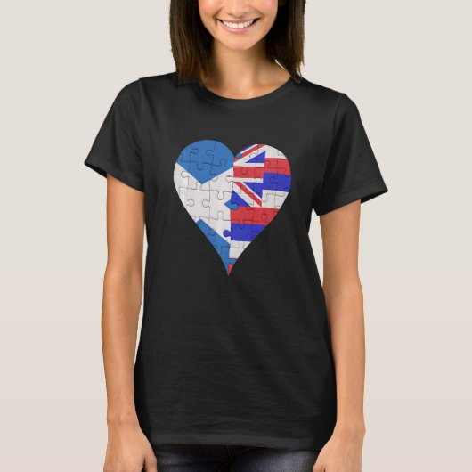 Schotse vlag Heart T-shirt (Voorkant)