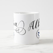 Schotse vlag in Heart, Alba, Schots-Gaelisch Grote Koffiekop (Voorkant)