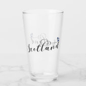 Schotse vlag in Heart, Scottish Saltire Glas (Achterkant)