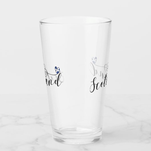 Schotse vlag in Heart, Scottish Saltire Glas (Rechts)