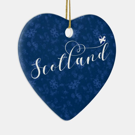 Schotse vlag in Heart, Scottish Saltire Keramisch Ornament (Rechts)