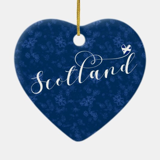 Schotse vlag in Heart, Scottish Saltire Keramisch Ornament (Achterkant)