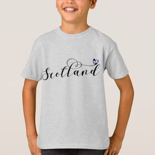 Schotse vlag in Heart, Scottish Saltire T-shirt (Voorkant)