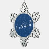 Schotse vlag in Heart, Scottish Saltire Tin Sneeuwvlok Ornament (Rechts)