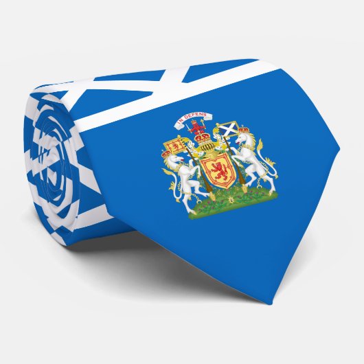Schotse vlag & Koninklijk Wapen, Schotland Stropdas (Opgerold)
