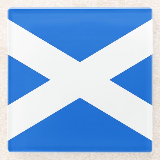 Schotse vlag kustgebied glazen onderzetter (Voorkant)