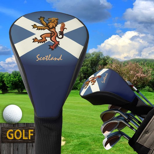 Schotse Vlag, Leeuw & Golf Schotland Hoesjes / clu Golfheadcover