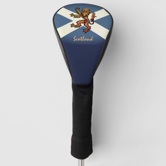 Schotse Vlag, Leeuw & Golf Schotland Hoesjes / clu Golfheadcover (Voorkant)