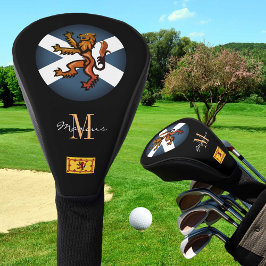 Schotse vlag & Leeuw, Monogrammed Golf Clubs Golfheadcover