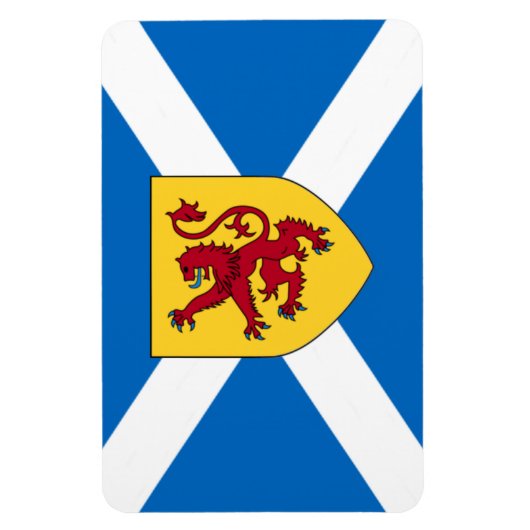 Schotse Vlag Magneet - Cross & Lion (Verticaal)