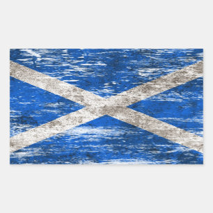 Schotse vlag met zwoegde en slechtste vlag rechthoekige sticker