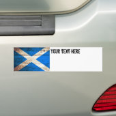 Schotse vlag op de oude houten korrel bumpersticker (Op auto)