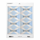 Schotse vlag op de oude houten korrel etiket (Full Sheet)