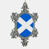 Schotse vlag orncent tin sneeuwvlok ornament (Links)