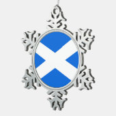 Schotse vlag orncent tin sneeuwvlok ornament (Rechts)