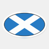 Schotse vlag Oval Sticker (Voorkant)