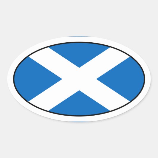 Schotse vlag Oval Sticker (Voorkant)