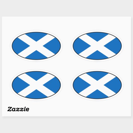 Schotse vlag Oval Sticker (Vel)