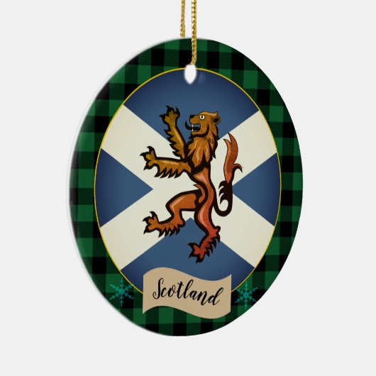  Schotse vlag, Rampant, Play, Schotland Keramisch Ornament (Rechts)