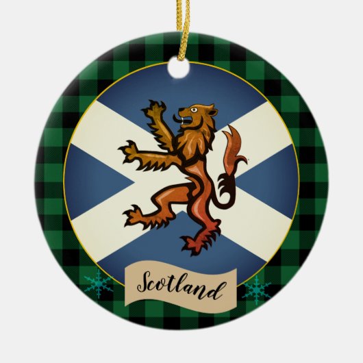  Schotse vlag, Rampant, Play, Schotland Keramisch Ornament (Voorkant)