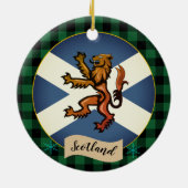  Schotse vlag, Rampant, Play, Schotland Keramisch Ornament (Achterkant)