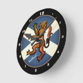  Schotse vlag, Rampant, Schotland / Gold Ronde Klok (Hoek)